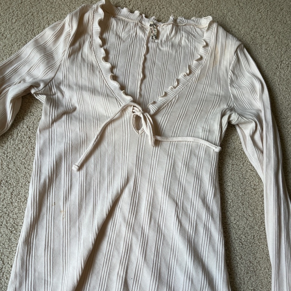 cream free people long sleeve